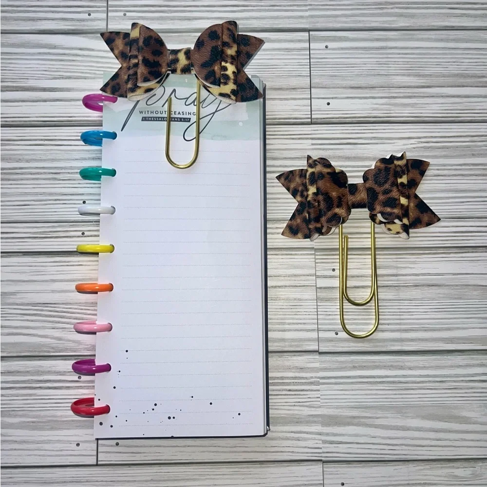 Happy planner bookmark Bow paper clips Jumbo size 2 pcs